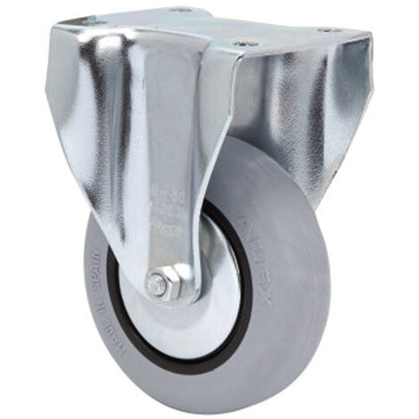 RUEDAS ALEX rueda fija  17bh80cp-pgi poliamix-goma gris eje liso