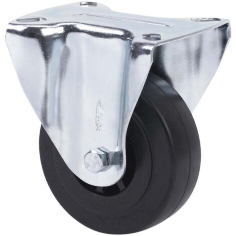 RUEDAS ALEX rueda fija  17tv100-tpgn nylon negro-goma negra eje liso