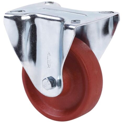 RUEDAS ALEX rueda fija  17tv125-td resina marron eje liso , Descripción
Ruedas de resina extrafuerte, especialmente indicada para soportar altas temperaturas de hasta 200 º y cargas hasta 700 Kg.
Se a