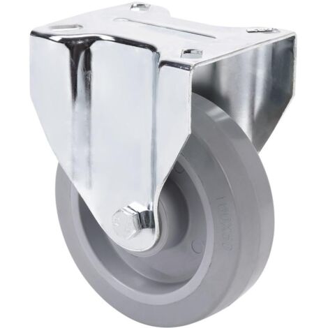 RUEDAS ALEX rueda fija  17zv200-pgr goma elastica gris eje rodillos