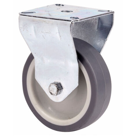 RUEDAS ALEX rueda fija  401-080-2 poliamix-goma gris eje liso