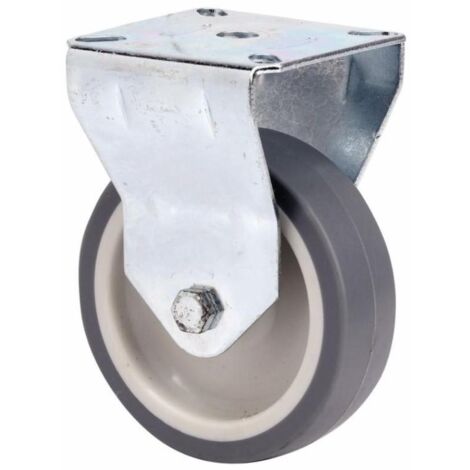 RUEDAS ALEX rueda fija  401-100-2 poliamix-goma gris eje liso