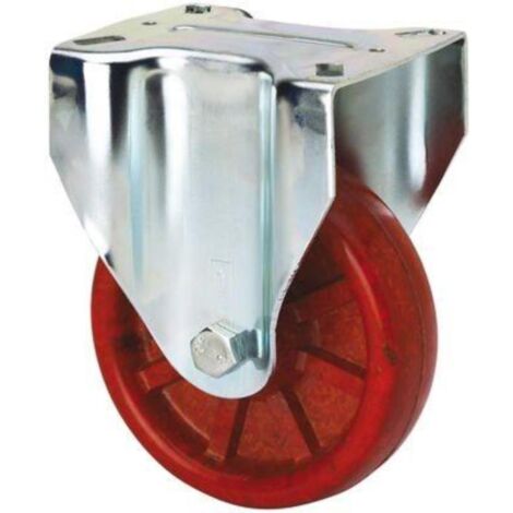 RUEDAS ALEX rueda fija  inox.17zvi100-td resina marron eje liso