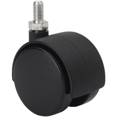 RUEDAS ALEX rueda giratora espiga roscada m10x15 50dk50 poliamix negro