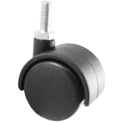 RUEDAS ALEX rueda giratora espiga roscada m6x15 50dk30 poliamix negro