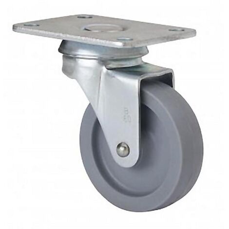 RUEDAS ALEX rueda giratora placa 10bsr50-bp plastico gris eje liso