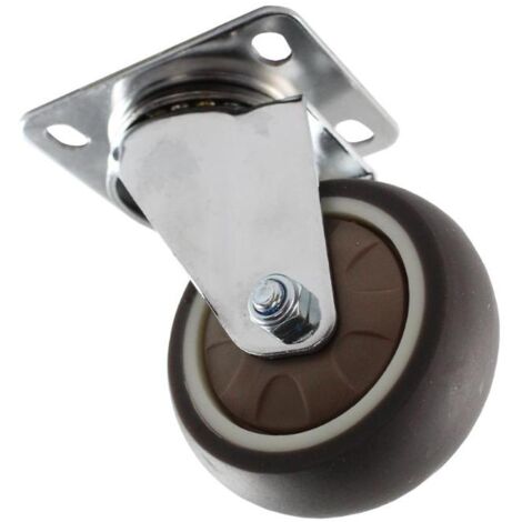 RUEDAS ALEX rueda giratora placa 10clr60cp-pgib goma gris eje bolas