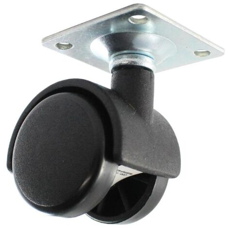 RUEDAS ALEX rueda giratora placa 10dk30 poliamix negro , Descripción
Ruedas de poliamida negra especialmente indicada para soportar cargas hasta 60 Kg.
Se aplica en expositores, muebles, equipos de be