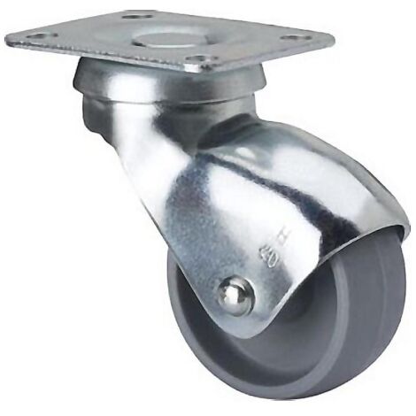 RUEDAS ALEX rueda giratora placa 10hsr40-bp plastico gris eje liso