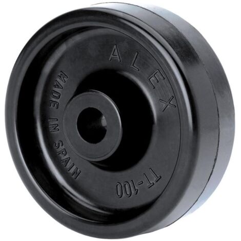 RUEDAS ALEX rueda ttbi100-15-41 resina negra (cojinete bolas inox)