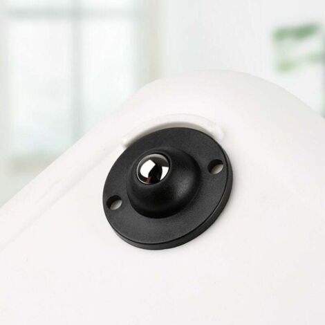 Ruedas autoadhesivas, miniruedas giratorias de acero inoxidable silenciosas de 360 grados para diversos muebles, cuentas de nailon, contenedores de almacenamiento negros en la parte inferior (8 unidad