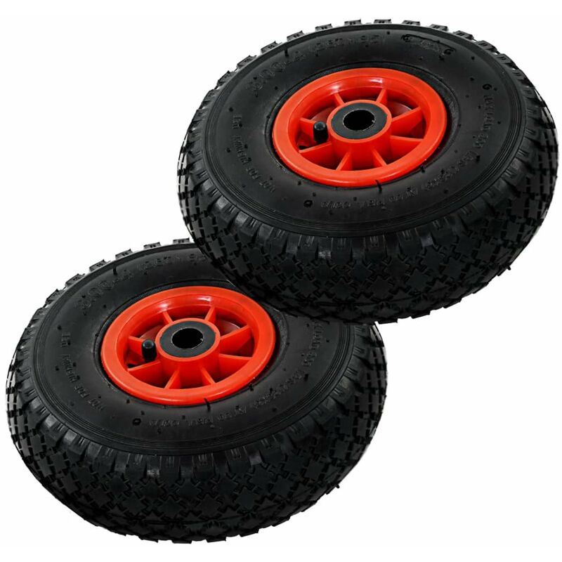 

Ruedas de carrito de sacos 2 unidades goma 3.00-4 260x85 mm