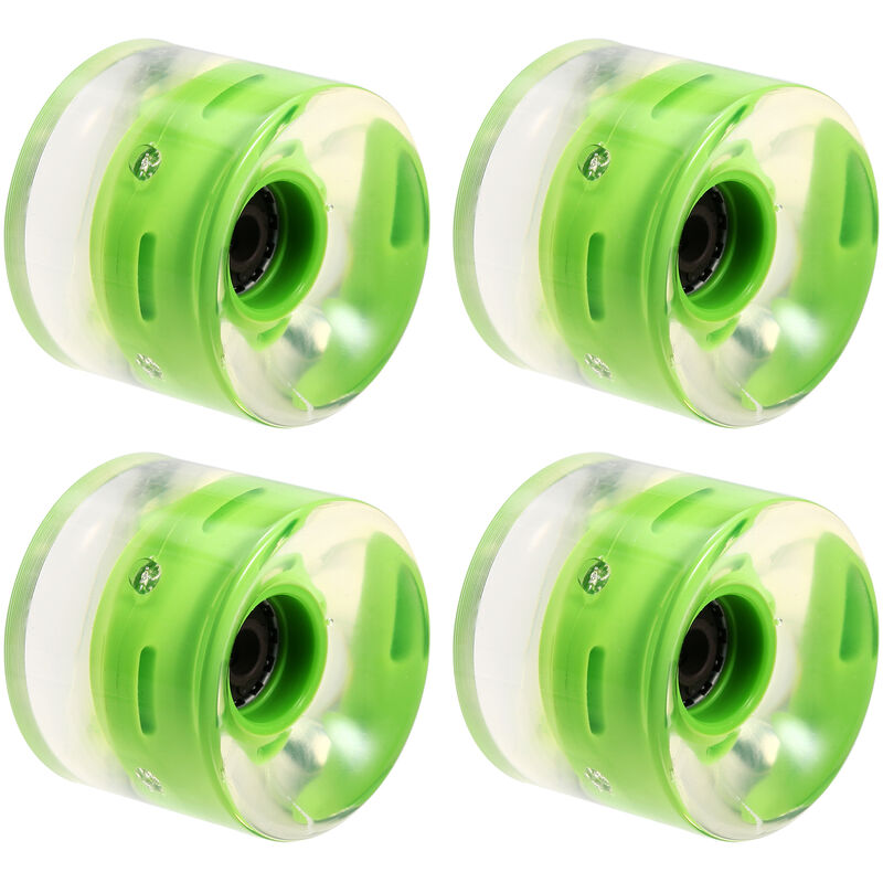 

Ruedas de monopatín 4pcs LED Light UP Ruedas de repuesto Juego de ruedas Longboard 78A Rueda trituradora de PU para reemplazo de ruedas de tabla