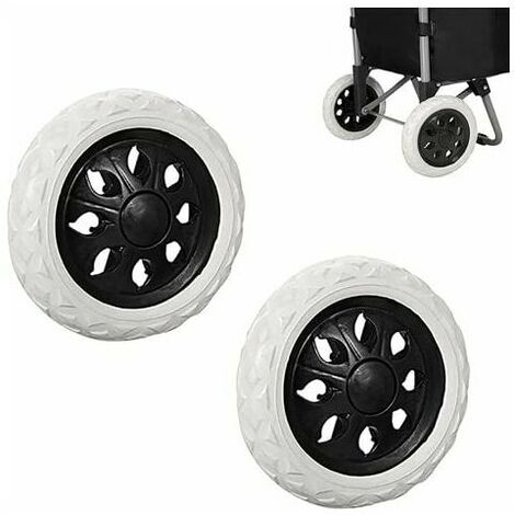 ruedas de repuesto para carrito de compras de goma, ruedas de plástico con espuma, ruedas de carrito de diseño caliente negro, para carritos de compras, carritos, antideslizantes