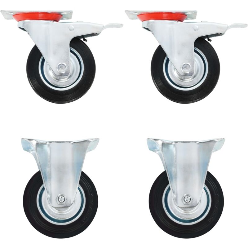 

vidaXL Ruedas de transporte 4 unidades 100 mm