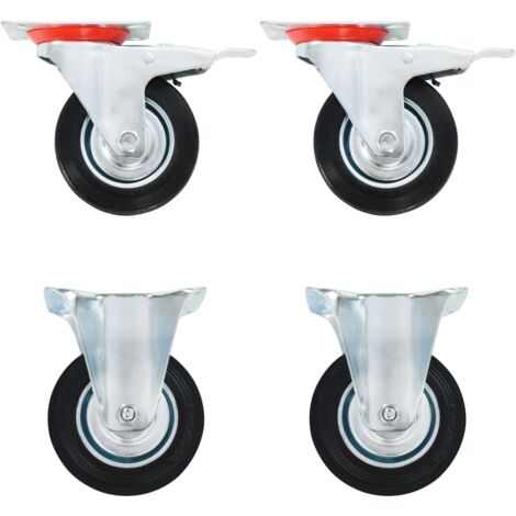 Ruedas de transporte 4 unidades 100 mm vidaXL