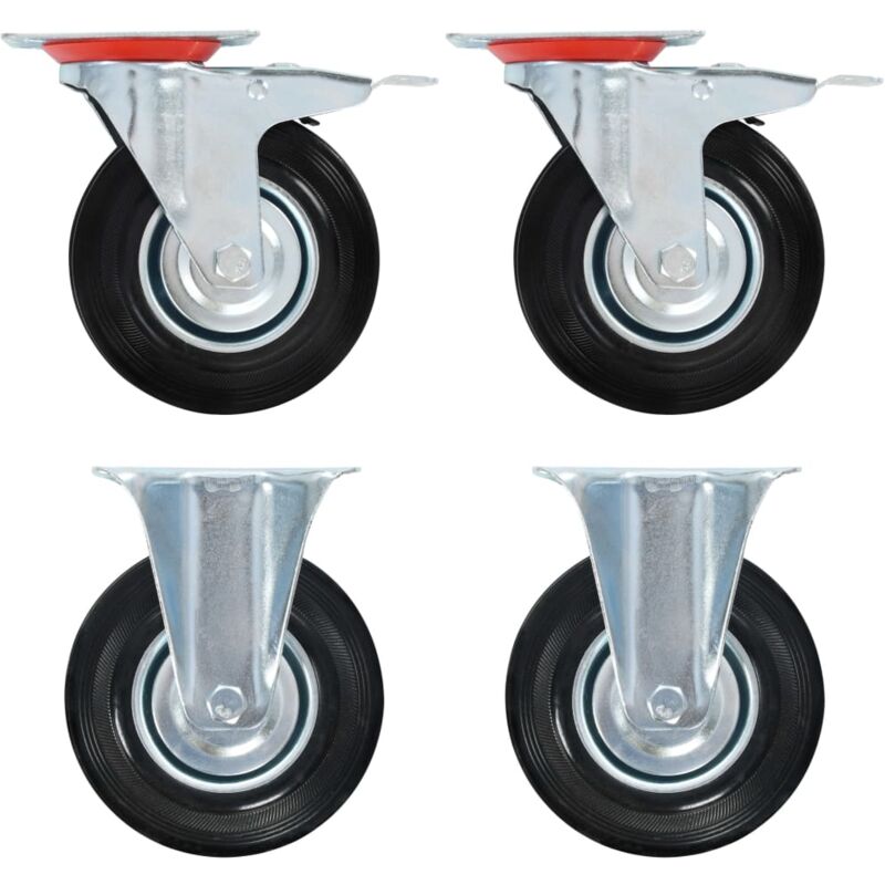 

vidaXL Ruedas de transporte 4 unidades 125 mm