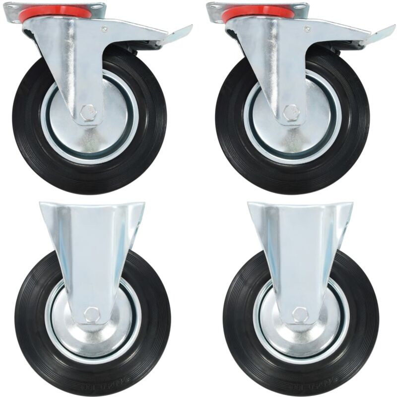 Ruedas de transporte 4 unidades 200 mm Vidaxl