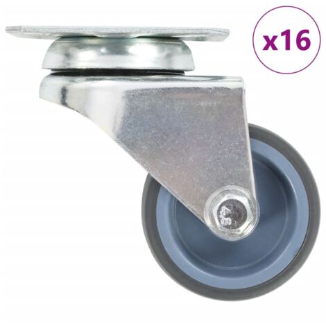 Ruedas dobles giratorias 16 unidades 50 mm vidaXL