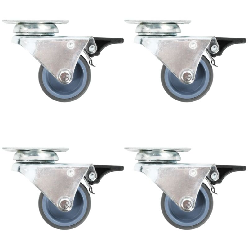 

vidaXL Ruedas dobles giratorias 24 unidades 50 mm