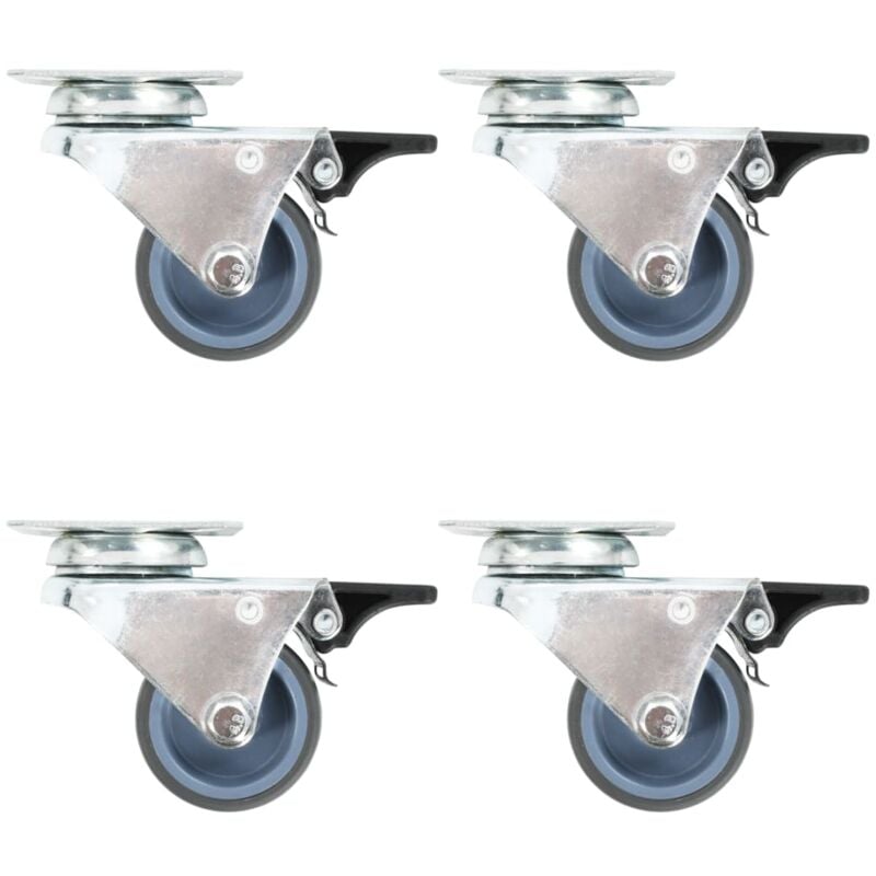 

vidaXL Ruedas dobles giratorias 32 unidades 50 mm