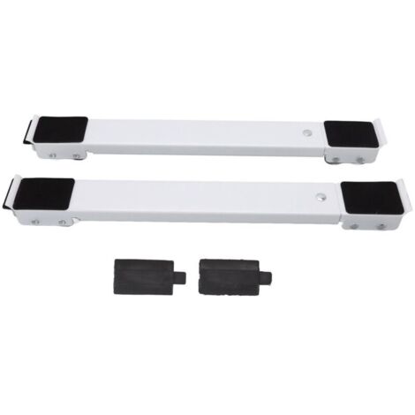 Ruedas extensibles para electrodomésticos Eosnow, 2 piezas, soportan 300 kg, soporte para muebles móviles, base retráctil ajustable con ruedas blancas y negras