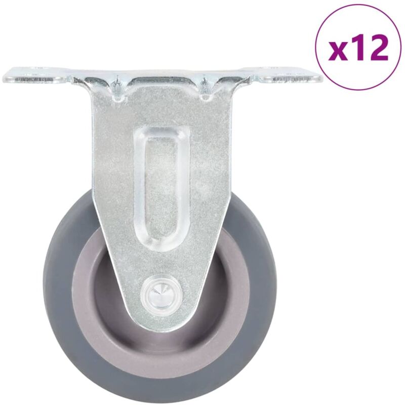 

vidaXL Ruedas fijas 12 unidades 50 mm
