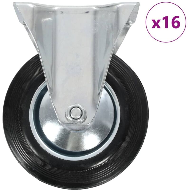 

vidaXL Ruedas fijas 16 unidades 160 mm