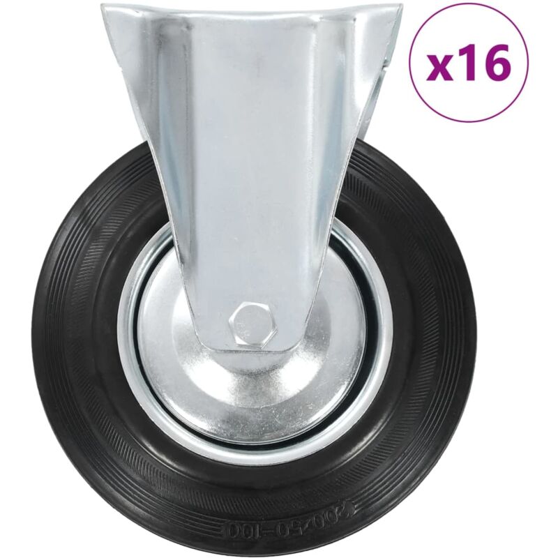 

vidaXL Ruedas fijas 16 unidades 200 mm