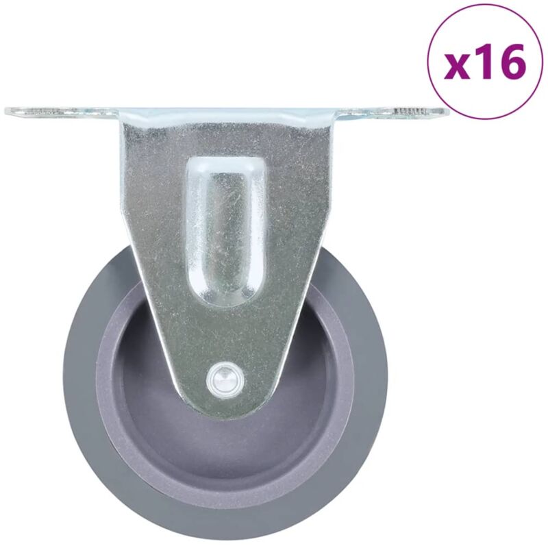 

vidaXL Ruedas fijas 16 unidades 75 mm