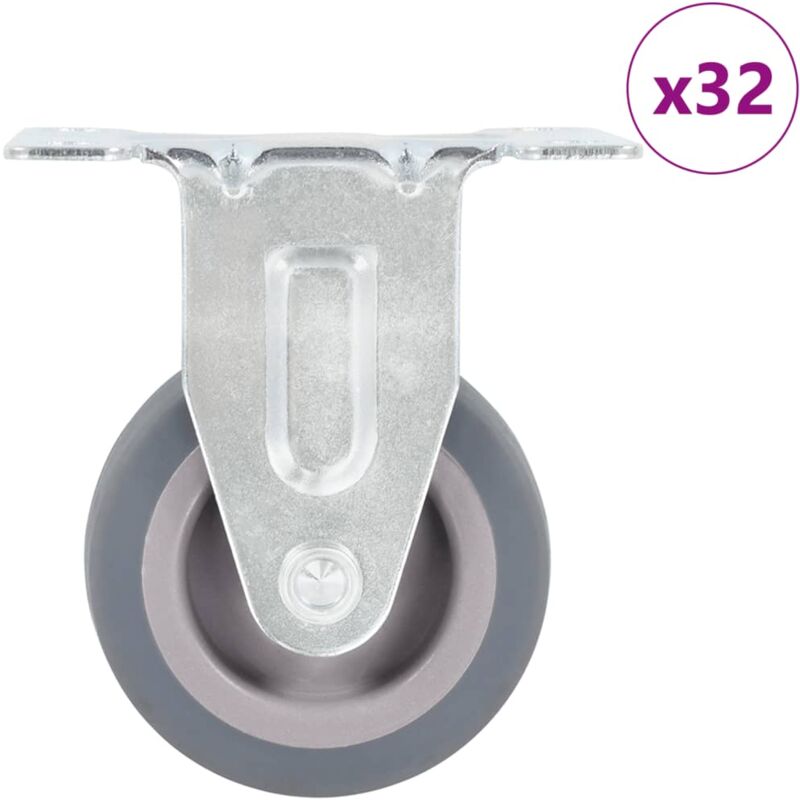 

vidaXL Ruedas fijas 32 unidades 50 mm