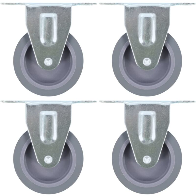 

vidaXL Ruedas fijas 4 unidades 75 mm