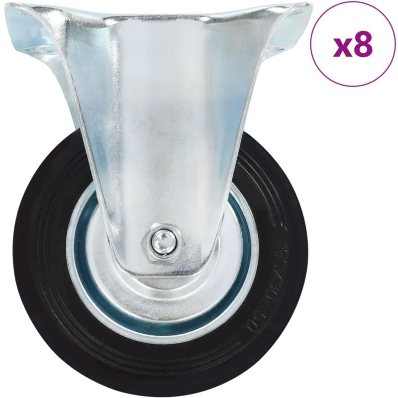 

vidaXL Ruedas fijas 8 unidades 100 mm