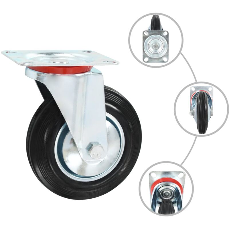 

vidaXL Ruedas giratorias 12 unidades 160 mm