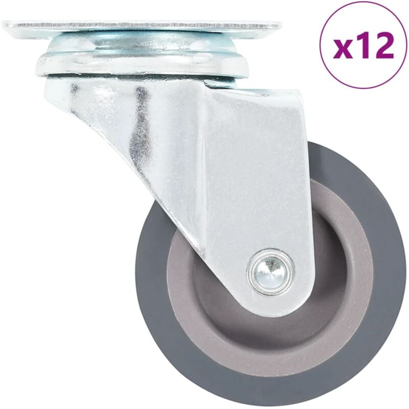 

vidaXL Ruedas giratorias 12 unidades 50 mm
