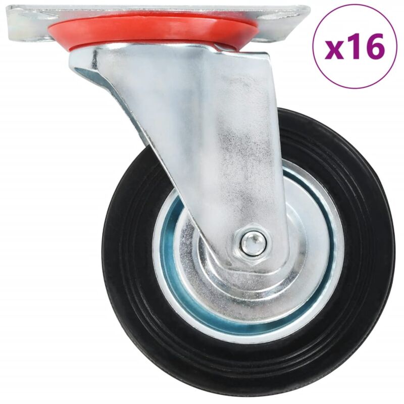 

vidaXL Ruedas giratorias 16 unidades 100 mm