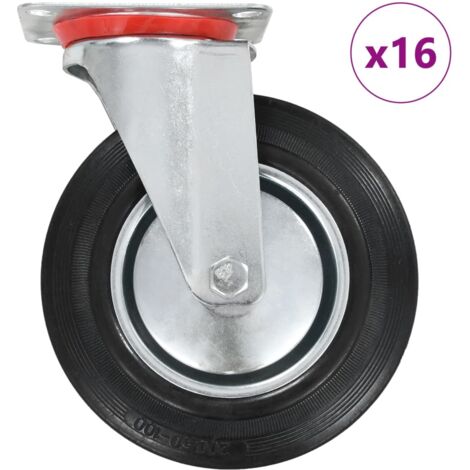 Ruedas giratorias 16 unidades 200 mm