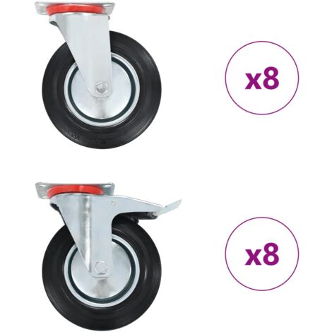 Ruedas giratorias 16 unidades 200 mm vidaXL