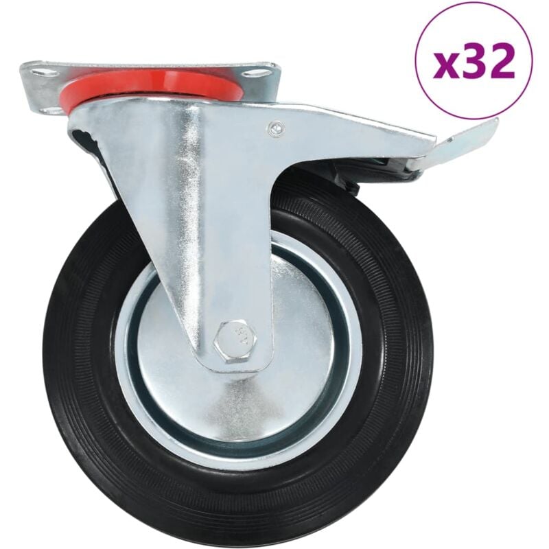 

vidaXL Ruedas giratorias 32 unidades 200 mm