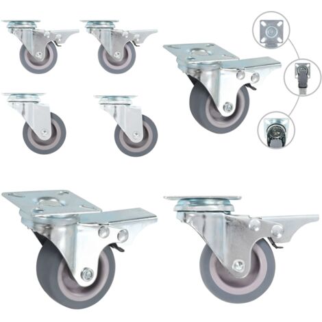 Ruedas giratorias 4 unidades 50 mm - Ruedas para muebles - Ruedas para trolleys