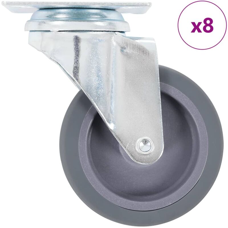 

vidaXL Ruedas giratorias 8 unidades 75 mm