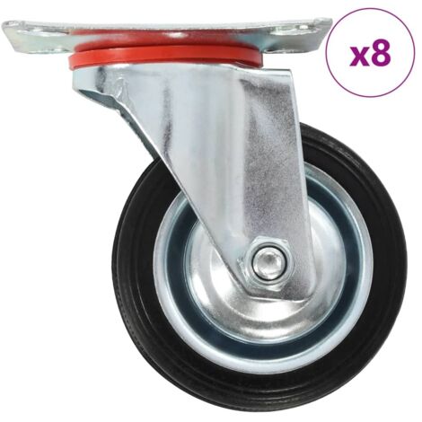 Ruedas giratorias 8 unidades 75 mm