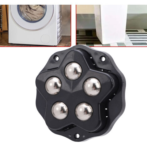 Ruedas giratorias autoadhesivas y desmontables con freno (12 unidades) – ruedas para muebles y electrodomésticos, rotación de 360°, ABS y rodamientos de bolas de acero, capacidad de carga de 40 kg por
