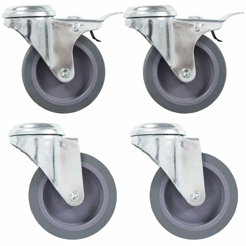 

Ruedas giratorias con agujero pasador 12 unidades 75 mm