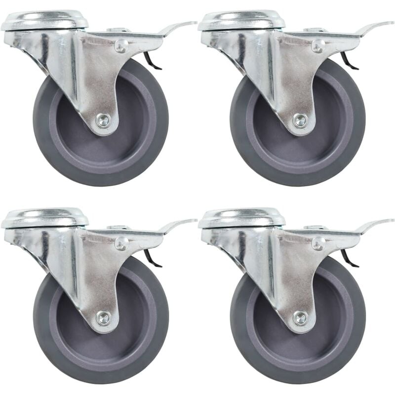 

Ruedas giratorias con agujero pasador 24 unidades 75 mm