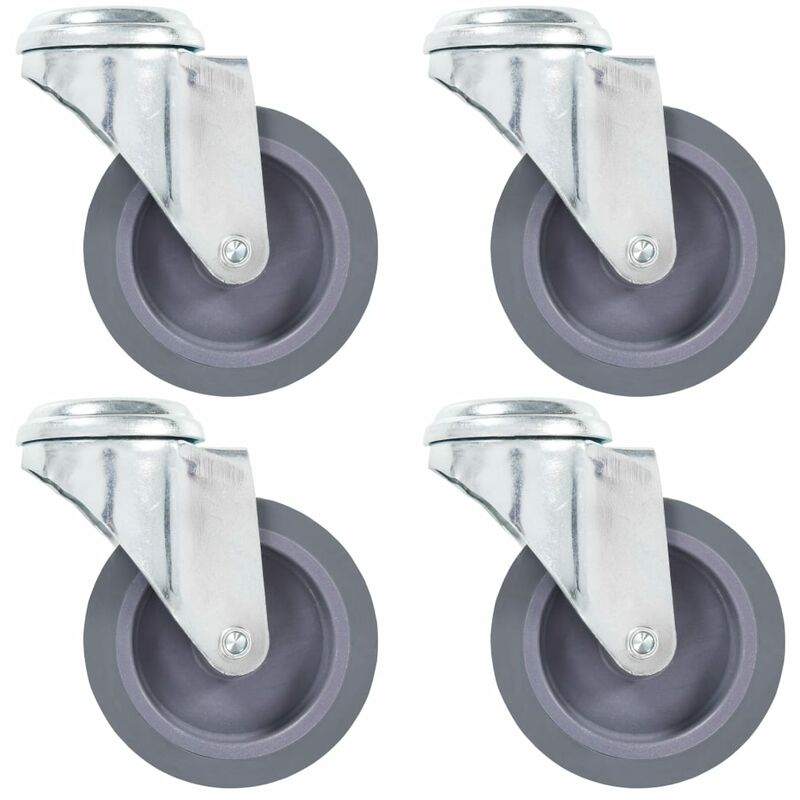 

Ruedas giratorias con agujero pasador 24 unidades 75 mm
