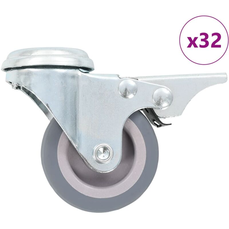 

Ruedas giratorias con agujero pasador 32 unidades 50 mm - Vidaxl