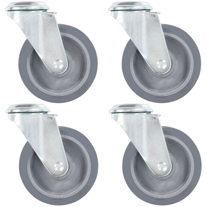 

Ruedas giratorias con agujero pasador 4 unidades 100 mm - Vidaxl