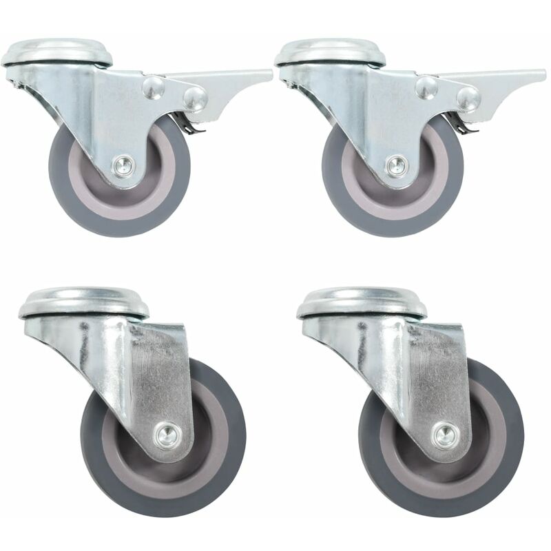 

Ruedas giratorias con agujero pasador 4 unidades 50 mm