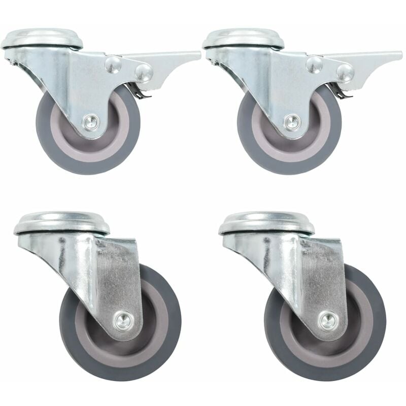 

Ruedas giratorias con agujero pasador 4 unidades 50 mm
